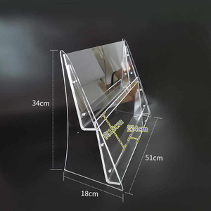 Đa chức năng Acrylic truy cập hàng đầu trong suốt 2/3 Tier Acrylic Brochure tờ rơi mỹ phẩm hiển thị đứng chủ Rack kệ - Product Image 3