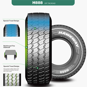 Neumático de Camión HAWKWAY de Alta Calidad 315/70R22.5 315/80R22.5 385/65R22.5, Neumáticos Todoterreno de Fábrica China 24PR para Minería TBR OTR - Product Image 6