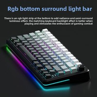 WK75 New Factory Direct Tri-mode RGB LED 75% Mechanical Keyboard USB Type-C PBT Keycaps Kailh Red Switch Wireless PC Gaming