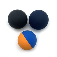Mini boule de sport en caoutchouc écologique pour enfants, ballon à haut rebond, de couleur noire, logo personnalisé, 20 pièces