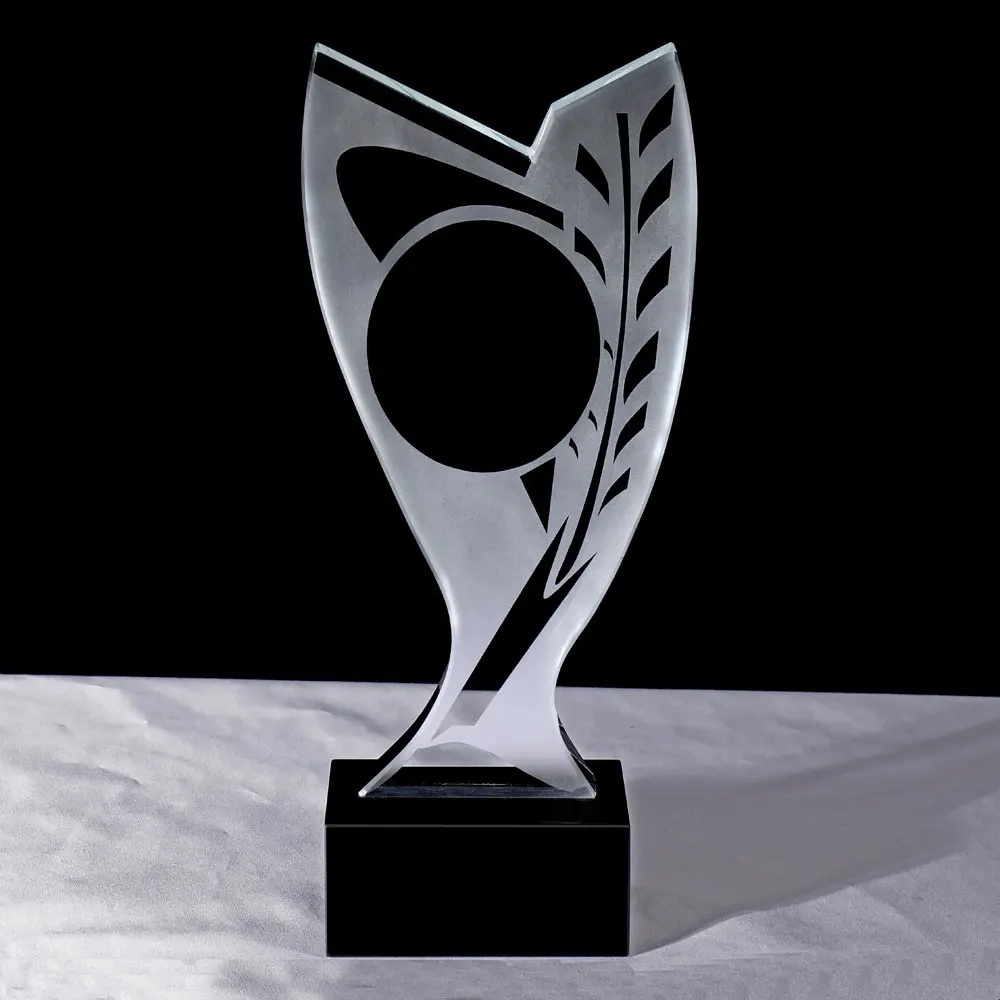 MH-J060 3D Lasergravure Glas Custom Made Blank Helder Custom Kristallen Trofee Award Plaque
