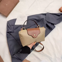 Tas Selempang Kain Oxford Kotak Kecil Modis dan Tahan Lama, Tas Mini Crossbody Trendy