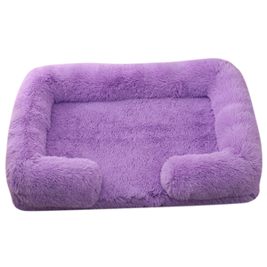 Customized Anti-Slip Donut Dog Bed with Washable Removable Cover Soft <b>Plush</b> Faux Fur Calming <b>Cat</b> Bed Customizable Pet Mats Pads - Product Image 4