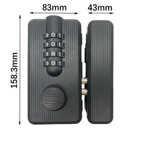Cerradura de código de 4 dígitos de Metal ABS impermeable para oficina de fábrica cerradura de puerta corredera de vidrio sin llave segura