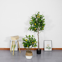 Planta Artificial C180, Árbol de Limón Artificial, Árboles Pequeños, Decoración para el Hogar y Jardín, Árbol Artificial Realista