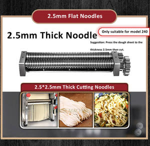 Pemotong mie datar baja tahan karat, mesin Pasta Ramen pemotong mie bulat 1.5mm hingga 3mm <span class=keywords><strong>2</strong></span>/6mm hingga <span class=keywords><strong>3</strong></span>/9mm DENGAN HARGA - Product Image 4