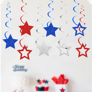 优雅的螺旋纸五角星漩涡悬挂装饰生日派对新颖的派对新奇的螺旋 - Product Image 3