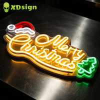 Enseigne néon LED personnalisée en acrylique pour hôtel, logo, sport, bière, éclairage, décoration maison et boutique - Joyeux Noël Las Vegas