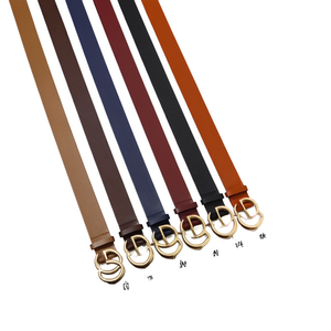 Cintura T Brand in PU da 3,8 cm con fibbia ad anello a D, cintura casual da donna e da uomo - Product Image 1