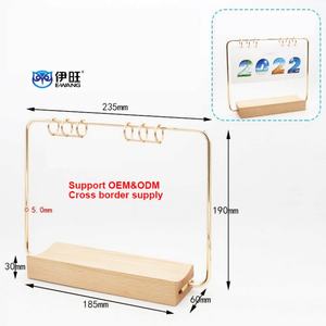 Ewang Custom Logo <b>Desk</b> Calendar Shelf Wooden Base Table Calendar - Product Image 2
