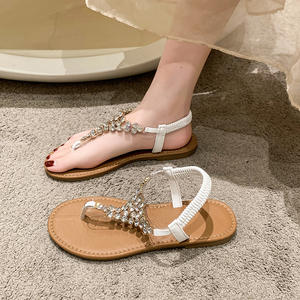 Sandales plates à tige haute pour femmes, tendance estivale, antidérapantes, polyvalentes, plage, dunes de sable - Product Image 5