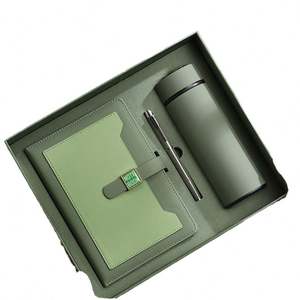 IStapromo Gifts Customized High-end Handmade PU Leather Multifunction Fashion <b>Notebook</b> Gift Box <b>Set</b> Business Office Meeting - Product Image 4