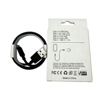 Câble de données rapide USB-C en nylon tressé noir, compatible avec les câbles de charge pour téléphones Android