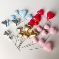 Boules en mousse décoratives en forme de cœur pour la décoration de gâteaux de Noël et de la Saint-Valentin, faux boules