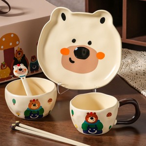 Vente en gros de bols à thé mignons, ensemble de tasses, tasse à motif d'ours de dessin animé, ensemble d'emballage de cadeaux pour les aliments - Product Image 4