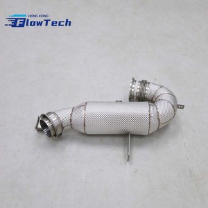 Tubería de Bajada FlowTech de Alto Flujo de 200 Celdas de Acero Inoxidable 304 con Protector Térmico para Mercedes-Benz AMG GT50 GT53 X290 3.0T, Ajuste Directo - Product Image 4