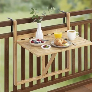 Table pliante transfrontalière, table pliante murale en bois, table basse pliante en bois, rectangulaire à fixation murale - Product Image 1