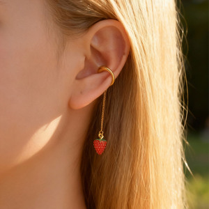 Boucles <span class=keywords><strong>d</strong></span>'oreilles clipsables géométriques en acier inoxydable plaqué or avec résine, pour femmes, à porter en soirée, sans perçage, bijoux fantaisie - Product Image 4