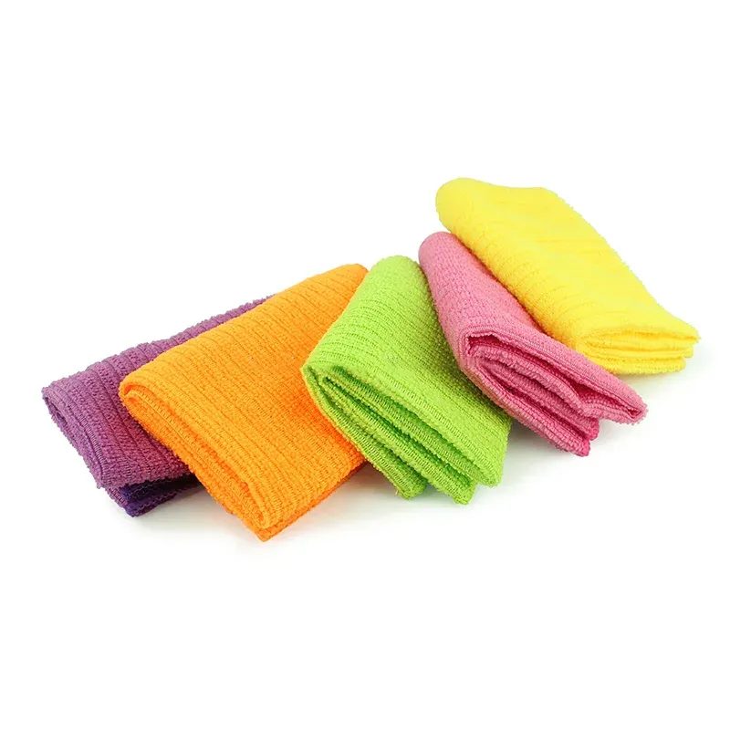 Customization Logo Microfiber Towel Absorbent Quick Dry Window Kitchen Glasses Car Wash Cloth Microfiber Cleaning Cloths