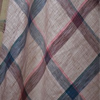 Tissu en lin pur tissé brocart teint en fil à carreaux 139 g/m² léger résistant à l'abrasion, palette de violettes dégradées pour hommes