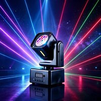 Mini RGBW Sternenmuster-Kopfschüttelnde Bar-Beleuchtung Rotierende Ambiente-Lichtstrahlen Anpassbare Moving-Head-LED-Bühnenbeleuchtung 110-220V