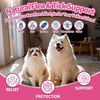 Prévention contre les puces et les tiques pour chiens et chats, gouttes liquides naturelles, soutien immunitaire sûr, multivitamines, minéraux, oméga-3, santé de la peau, du pelage et digestive