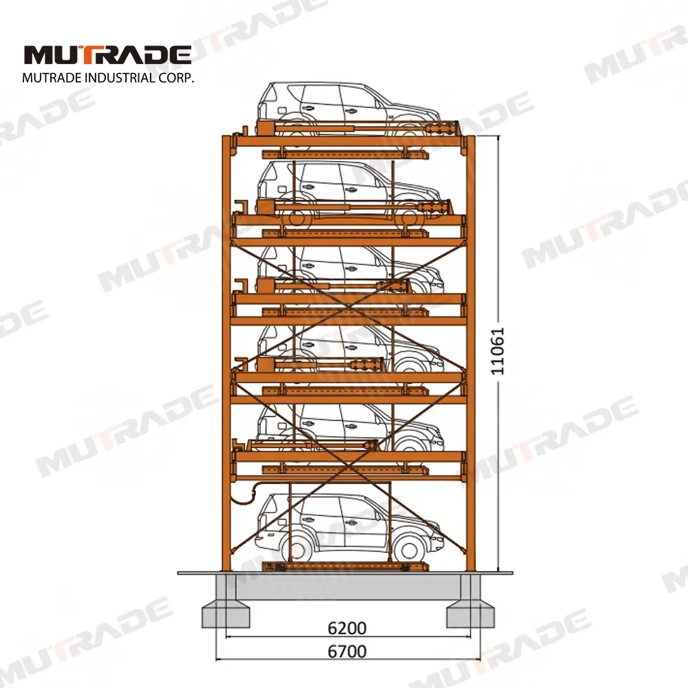 Mehrstufige schiebe-Parkplatform Puzzle Auto-Parksystem