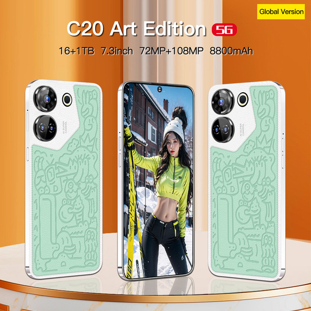 2026 Bestseller 4G C20 Art Edition Smartphone Android 16GB Plus 1TB in Stock Now
