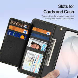 เหมาะสำหรับเคสโทรศัพท์แบบกระเป๋าหนังใส่บัตร S26 Plus พร้อมกระเป๋าแม่เหล็กแบบถอดได้ 2-in-1, เคสป้องกัน S26, สายคล้องคอสุดเทรนดี้ - Product Image 2
