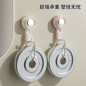 Suction Cup Hook Creamy Cherry Blossom Pink Wall Mounted Removable Hook For Bathroom Robe Hooks - Product Image 4