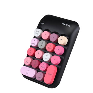 Mini Teclado Numérico Inalámbrico 2.4G Negro, Teclado Circular Externo USB para Contabilidad Financiera - Product Image 1