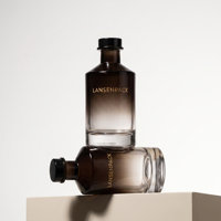 Bouteille diffuseur de parfum cylindrique en verre ambré dégradé de 200 ml en gros, diffuseur d'arômes sans flamme de luxe avec bouchon à vis et boîte cadeau
