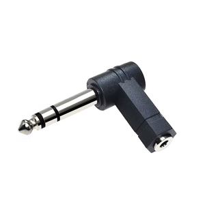 Cantell rechtwinkliger Stereo 6,35mm Stecker auf 3,5mm Buchse 3-poliger Adapter 90 Grad 6,35 bis 3,5 Anschluss für Lautsprecher kopfhörer - Product Image 4