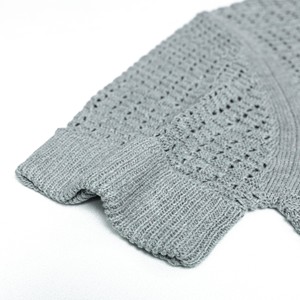 AiNear Vente en gros de chemises pullover en cachemire à manches courtes <span class=keywords><strong>col</strong></span> polo creux Oem & Odm avec logo personnalisé <span class=keywords><strong>Pull</strong></span> crochet pour hommes - Product Image 3