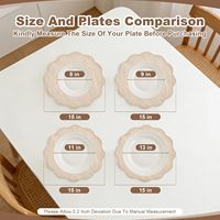 Lot de 6 sets de table matelassés écologiques de 15 pouces – Épais, garnissage 100 % coton microfibre, résistant à la chaleur, durable, pour restaurants et fêtes