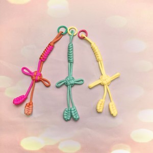 Nylon Knitted Keychain With Zinc Alloy Ring For Promotional Activities Portable <b>Bag</b> <b>Charm</b> Colorful Rope Pendant - Product Image 3