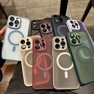 เคสโทรศัพท์แม่เหล็กแบบด้าน สีสันสดใส โปร่งแสง พร้อมตัวป้องกันเลนส์กล้อง สำหรับ iPhone 17 16 15 Pro Max - Product Image 6