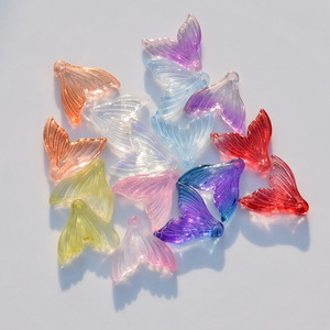 Colgante de cola de sirena de cristal, accesorio de joyería para tocados de novia, decoraciones para horquillas, diseño colorido y moderno - Product Image 4