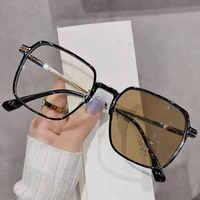 Nouvelles Lunettes de Mode Photochromiques et Anti-Lumière Bleue, Monture Classique Optique, Verres de Luxe à Changement de Couleur, Lunettes de Soleil