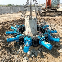 Cisaille hydraulique pour pieux, brise-pieux, utilisée sur les chantiers de construction