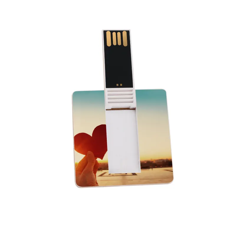 Toptan ucuz kişiselleştirilmiş kart USB kalem sürücü 4GB 8GB 16GB 32GB 64GB 128GB özel süblimasyon yenilik USB 3.1 flash sürücü