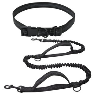 Adjustable Nylon Dog Leash With Waist Belt Shockproof Traction Rope For Running Pets Multicolor - Product Image 5