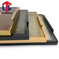 Konektor Sudut Logam Profil 45mm, Braket Kabinet Profil Aluminium Penuh untuk Bingkai Cermin