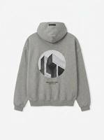 Sweat-shirt de luxe en polycoton épais avec impression graphique personnalisée, style streetwear audacieux