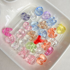 Acrylic Transparent Rainbow <b>Large</b>-Hole QVersion Alphabet <b>Beads</b> Straight Hole <b>Beads</b> Loose <b>Beads</b> for DIY Crafts - Product Image 3