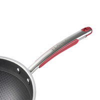 Wok en acier inoxydable 304 à 3 couches, texture nid d'abeille écologique, intérieur anti-rayures, 20L/18L, pour gaz, vente en gros usine