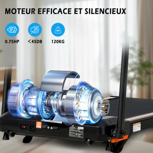 Motorized Mini <strong>Walking</strong> <strong>Pad</strong> for Home Fitness Folded Fitness Treadmill with LED Display for Body Building and Calorie Tracking - Product Image 4