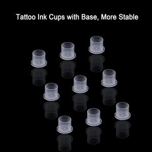 100 pièces de coupelles jetables en plastique blanc pour encre de tatouage, tailles S, M, L, pour microblading et pigment PMU - Product Image 3