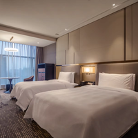 Ensemble de meubles de chambre d'hôtel moderne de luxe sur mesure ATWOKA avec lit double et mobilier de chambre d'hôtes