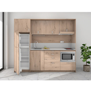 Mobili Moderni per Cucinotto Piccolo Tutto in Uno, Mini <span class=keywords><strong>Cucina</strong></span> Modulare Prefabbricata in PVC per Appartamenti e Camere d'Albergo - Product Image 4